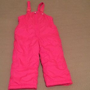 Carters pink snow pants, 3T